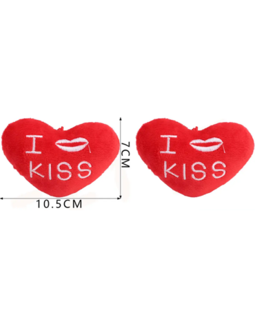Llavero Corazón Besos Color Único x 12 Unds. Medida: 10.5 x 7 cm aprox.