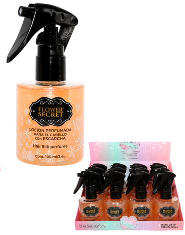 Loción Perfumada con Escarcha para el Cabello x 12 Unds Medida: 100 ML