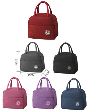 Lonchera Colores Surtidos x 10 Unds. Medida: 23 x 13 x 19 cm aprox