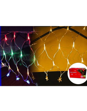 Luces de Malla con Estrella x 4 Unds. Medidas: 5M x 40cm aprox.