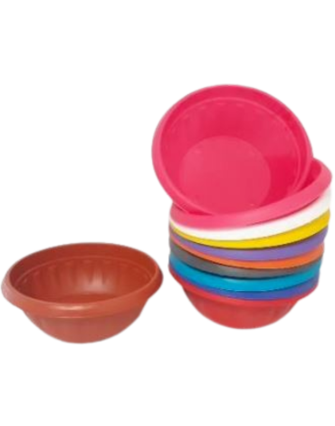 Macetero de Plástico Colores Surtidos x 6 Unds. Medidas: 25 cm aprox.