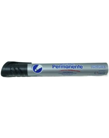 Plumón Permanente Punta Biselada Color Negro x 12 Unds.
