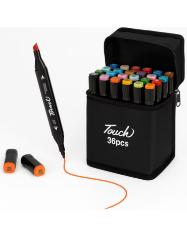4 Set de Marcadores Doble Punta (1 Set Trae 36 PCS)