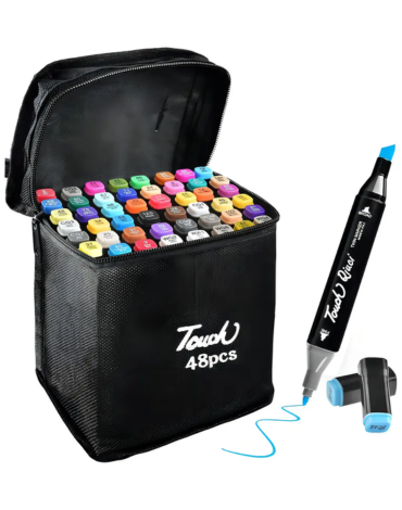 4 Set de Marcadores Doble Punta (1 Set Trae 48 PCS)