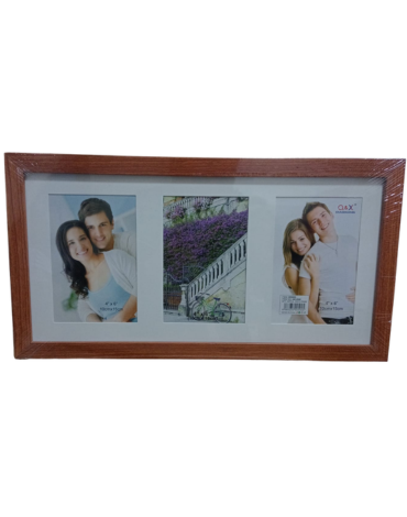 Marco para Fotos Símil Madera con Vidrio Color Único x 6 Unds. Medida: 20 x 40 cm aprox.