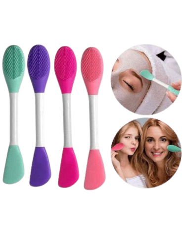 Brocha de Silicon 2 en 1 Exfoliante y Aplicador x 12 Unds.