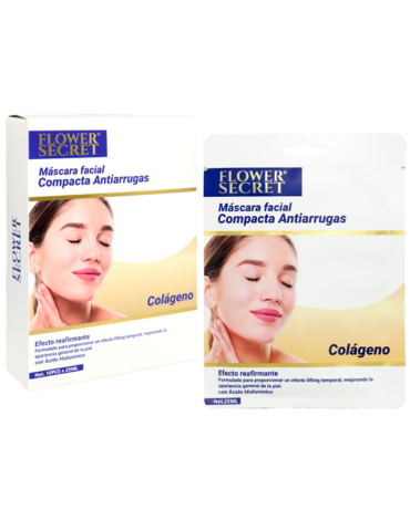 4 Cajas Mascarilla Facial Compacta de Colágeno Antiarrugas (1 Caja Trae 10 PCS)