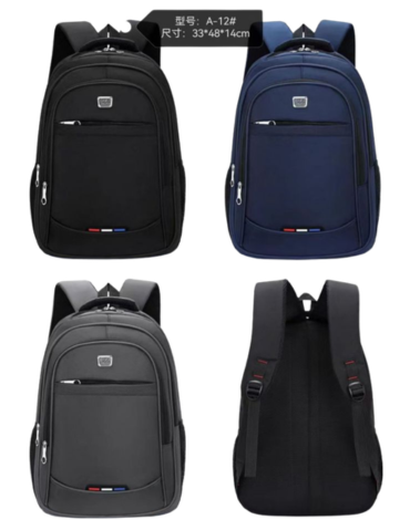 Mochilas Universitaria 40 Litros Colores Surtidos x 6 Unds. Medida: 48 x 33 x 14 cm aprox.
