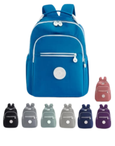 Mochila Impermeable Colores Surtidos x 12Unds. Medidas: 30 x 12 x 35 cm aprox