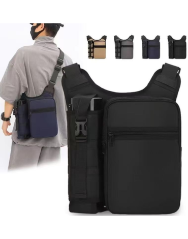Mochila Cruzada con Portabotellas Colores Surtidos x 6 Unds.