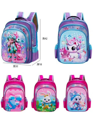 Mochila Infantil Modelos Surtidos x 6 Unds. Medida: 42 x 32 x 18 cm aprox.