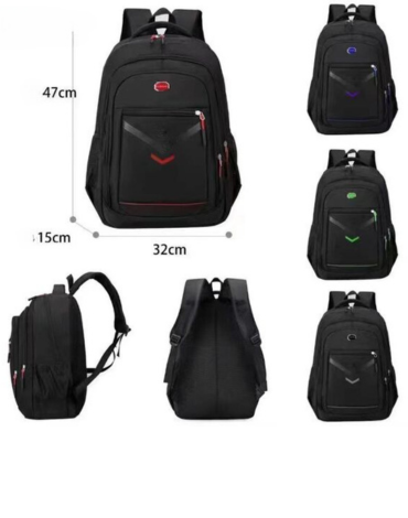 Mochila Color Negra  x 6 Unds. Medidas: 47 x 15 x 32 cm aprox.