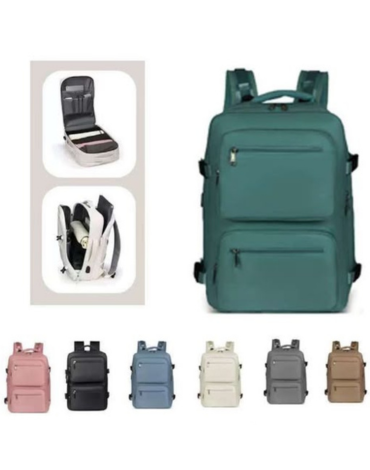 Mochila de Viaje Colores Surtidos x 6 Unds. Medida: 45 x 31 x 15 cm aprox.