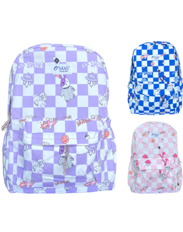 Mochila Monito Colores Surtidos x 12 Unds. Medida: 42 x 30 x 12 cm aprox.