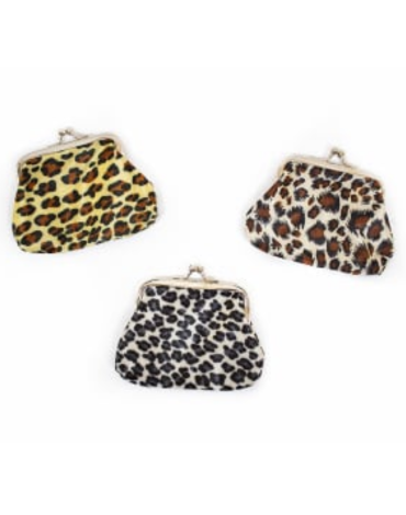 Monedero con Broche Leopardo Animal Print x 12 Unds.