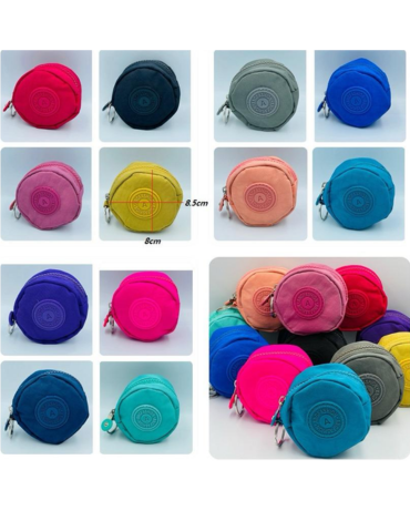 Monederos Circular Colores Surtidos x 12 Unds. Medida: 8 x 8.5 cm aprox