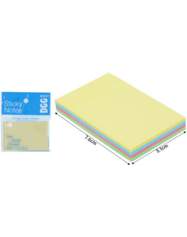 Notas Adhesivas 100 Hojas Colores Surtidos x 24 Unds. Medida: 7.6 x 5.1 cm aprox.