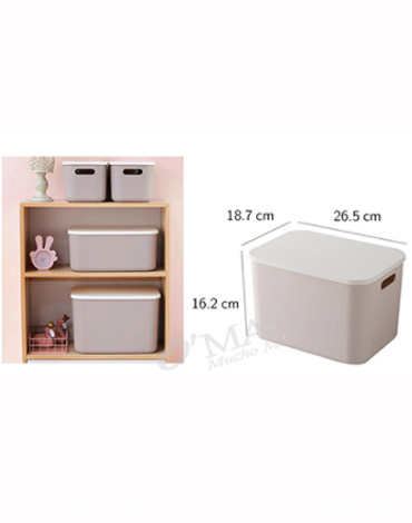 Organizador con tapa x 12 Unidades Medidas: 16.2x18.7x26.5 cm