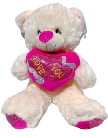 Oso con Corazón Love x 3 Unds. Medida : 35 cm aprox