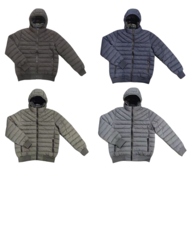 Parka  de Hombre con Gorro Desmontable x 12  Unds. Tallas: M - L - XL - 2XL - 3XL