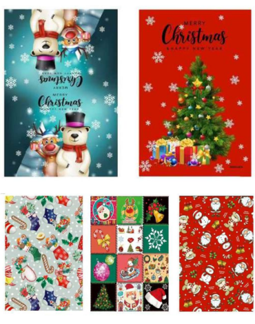 Paño de Cocina Navideños Modelos Surtidos x 12 Unds. Medida: 60 x 40 cm  aprox