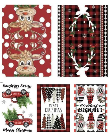 Paño de Cocina Navideños Modelos Surtidos x 12 Unds. Medida: 60 x 40 cm  aprox