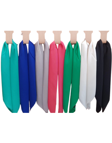 Pañuelo Tipo Seda Colores Surtidos x 12 Unds. Medida: 70 x 70 cm aprox.