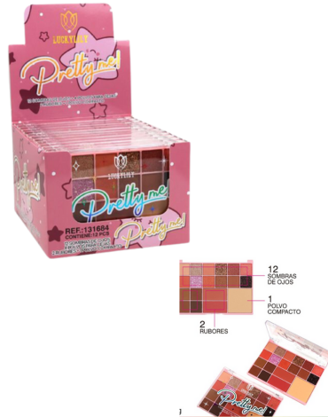 Paleta de Sombras + Polvos y Rubor x 12 Und.