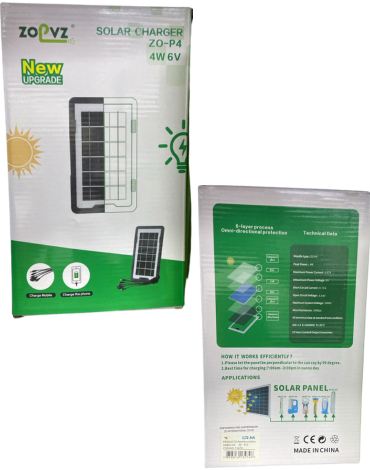 Panel Solar Portátil 6V 4W x 4 Unds.