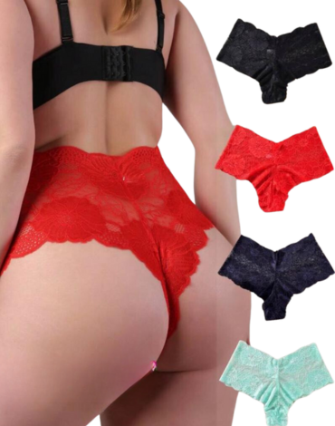 Pantaleta de Encaje Colores Surtidos x 12 Unds. Tallas: M - L - XL