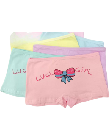 Pantaleta de Algodón Estampado (Elegir Talla) x 12 Unds. Tallas: 2/4 - 4/6 - 6/8 - 8/10