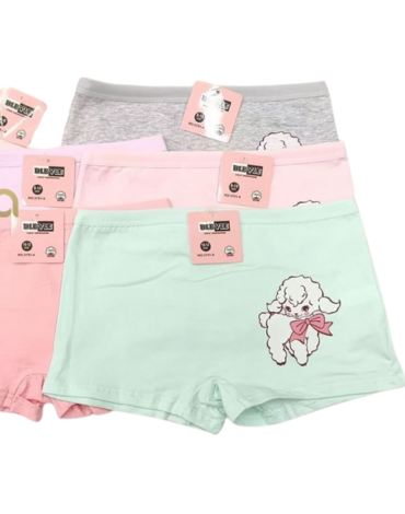 Pantaleta de Algodón Estampado (Elegir Talla) x 12 Unds. Tallas: 2/4 - 4/6 - 6/8 - 8/10