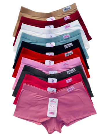 Pantaleta Acanalada Colores Surtidos x 12 Unds. Tallas: M - L - XL