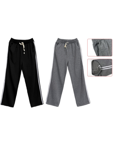 Pantalon Buzo de Algodon con Franjas Colores Surtidos x 12 Unds. Talla: M/L - L/XL - XL/XXL