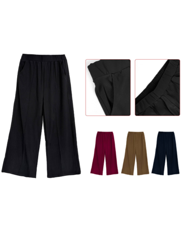 Pantalón de Mujer Cintura Elástica Colores Surtidos x 12 Unds. Talla: M - L - XL - 2XL