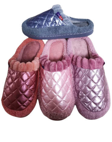 Pantuflas de Mujer sin Talón Colores Surtidos  x 12 Pares Tallas: 36 al 41