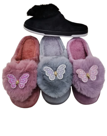 Pantuflas de Mujer sin Talón Colores Surtidos  x 48 Pares Tallas: 36 al 41