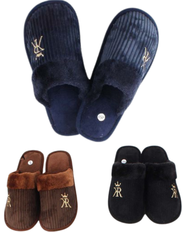 Pantuflas de Hombre Colores Surtidos x 36 Pares. Tallas: 40-41 / 42-43 / 44-45