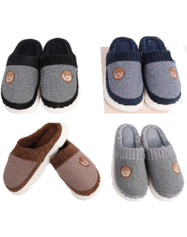 Pantuflas de Hombre Colores Surtidos x 36 Pares. Tallas: 40-41 / 42-43 / 44-45