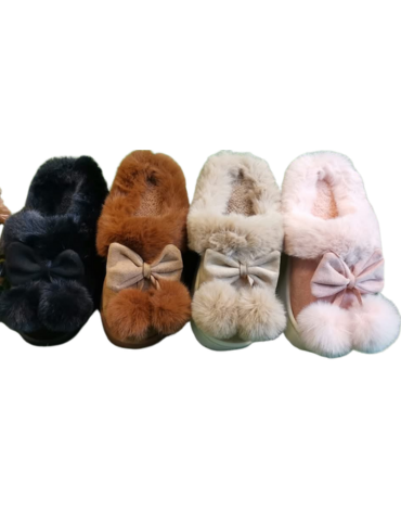 Pantuflas de Niñas con Plataforma Colores Surtidos x 24 Pares. Talla: 24 al 39