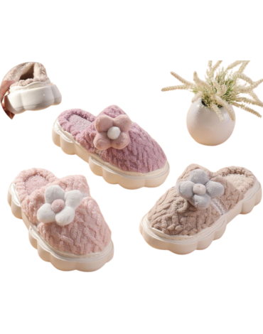 Pantuflas de Mujer Flor Colores Surtidos x 24 Pares Tallas: 36-37 / 38-39 / 40-41