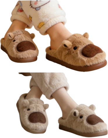 Pantufla Infantil de Capibara Colores Surtidos x 24 Pares. Tallas: 30 al 35