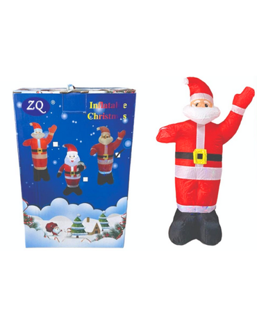 Papá Noel Inflable Navideño x 1 Und. Medida: 120 cm aprox.