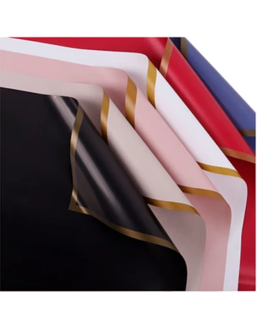 Papel Coreano Borde Dorado Colores Surtidos x 80 Unds. Medida: 58 x 58 cm aprox