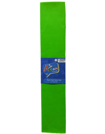 10 Set de Papel Crepe Color Verde Limón (1 Set Trae 10 PCS)