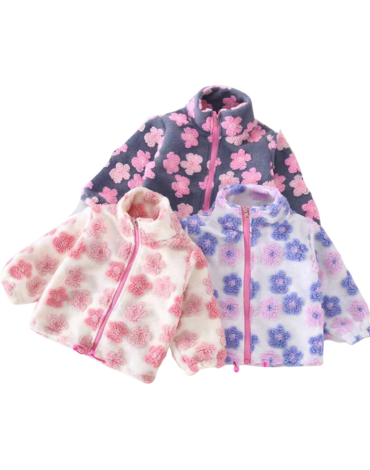 Parka de Niña Colores Surtidos x 12 Unds. Medidas: 1 a 4 años.