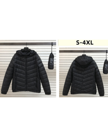 Parka Liviana para Hombre Color Negro x 14 Unds. Tallas: S a 4XL