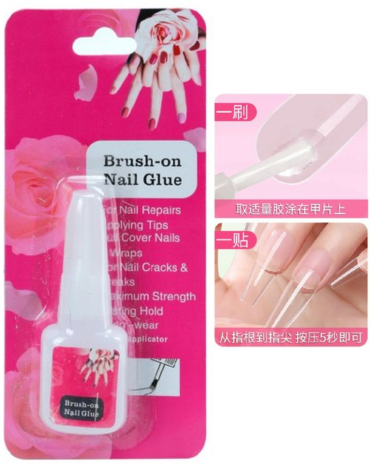 Pegamento de Uñas con Brocha x 12 Unds. Medida: 10 ml aprox.