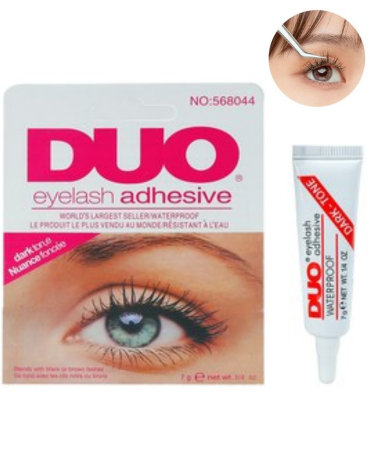 Pegamento para Pestañas Postizas Dark Tone x 12 Unds. Medida: 7 gr aprox.