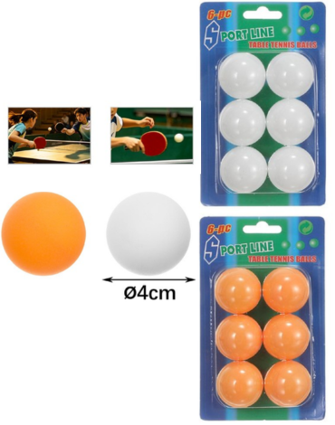 12 Set de Pelotas de Pin Pon Colores Surtidos (1 Set Trae 6 PCS) Medida: 4 cm aprox.